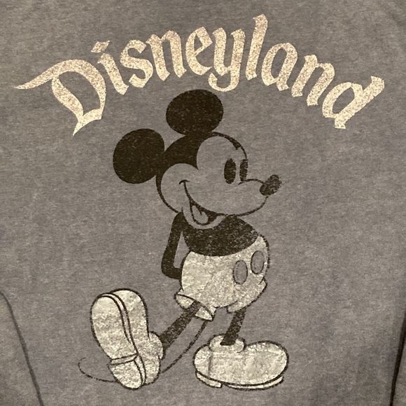 Disney Parks bluish grey with white stripes Mickey sweatshirt - Picture 2 of 3